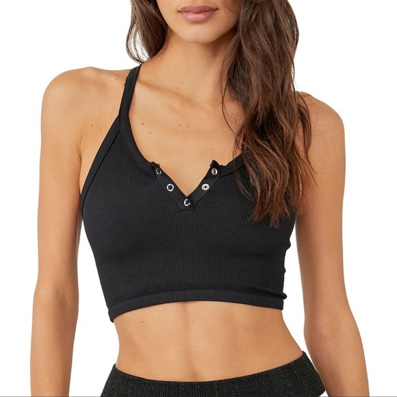 Free People Tops - 8. FREE PEOPLE | Free Throw Henley in Black